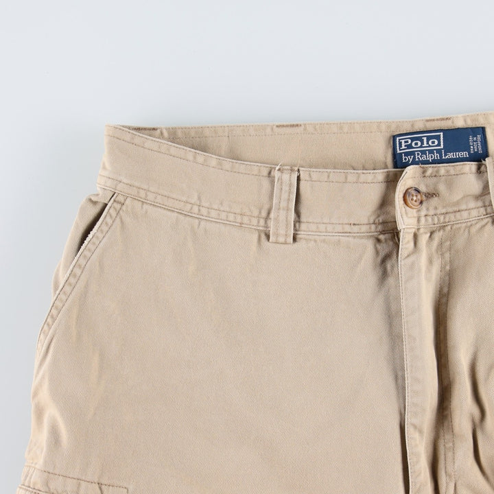 Ralph Lauren POLO by Ralph Lauren Chino Cargo Shorts, Men's Size W36 (approx.) cotton Beige type Vintage Second Hand