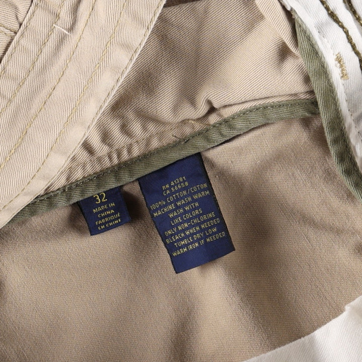 Ralph Lauren POLO RALPH LAUREN Chino Cargo Shorts, Men's Size W34 (approx.) cotton Beige type Vintage Second Hand