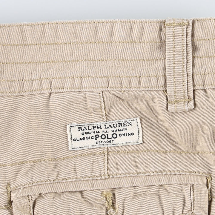 Ralph Lauren POLO RALPH LAUREN Chino Cargo Shorts, Men's Size W34 (approx.) cotton Beige type Vintage Second Hand