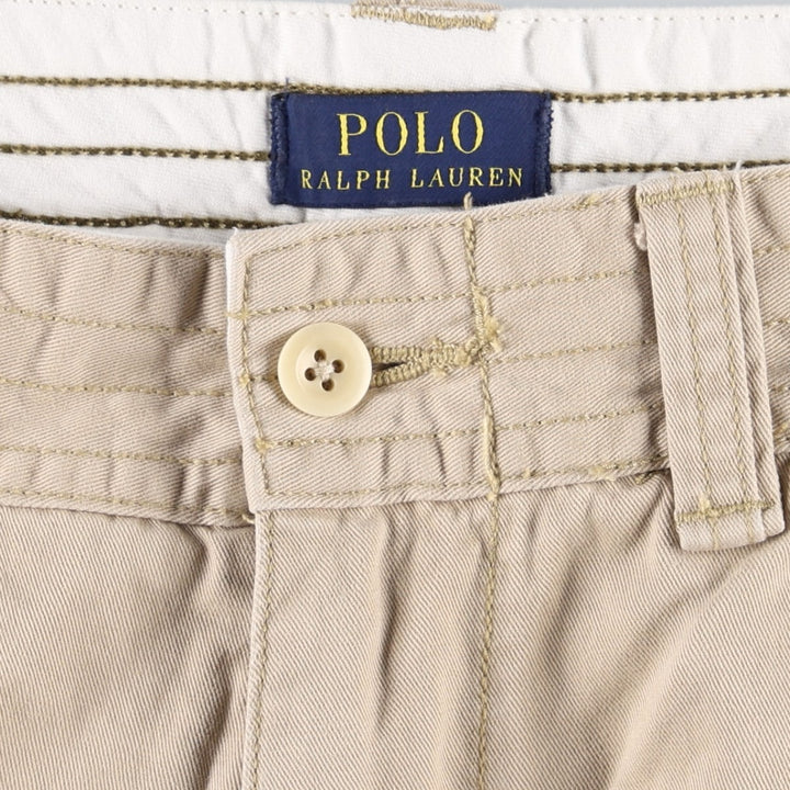 Ralph Lauren POLO RALPH LAUREN Chino Cargo Shorts, Men's Size W34 (approx.) cotton Beige type Vintage Second Hand
