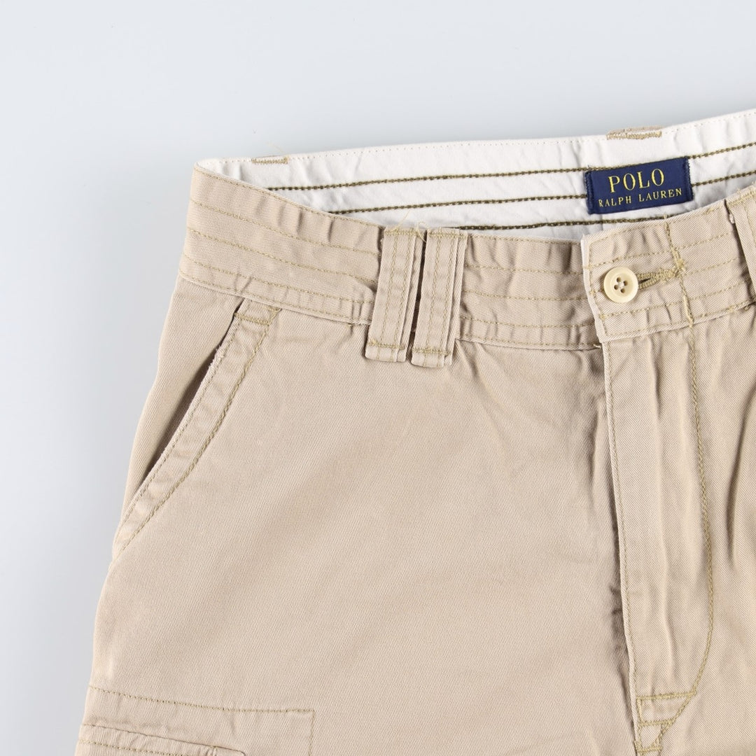 Ralph Lauren POLO RALPH LAUREN Chino Cargo Shorts, Men's Size W34 (approx.) cotton Beige type Vintage Second Hand