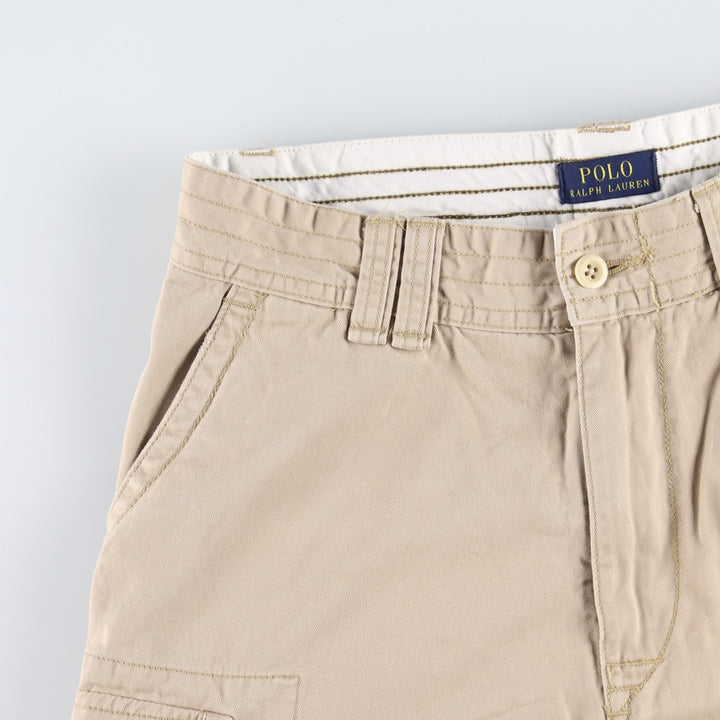 Ralph Lauren POLO RALPH LAUREN Chino Cargo Shorts, Men's Size W34 (approx.) cotton Beige type Vintage Second Hand