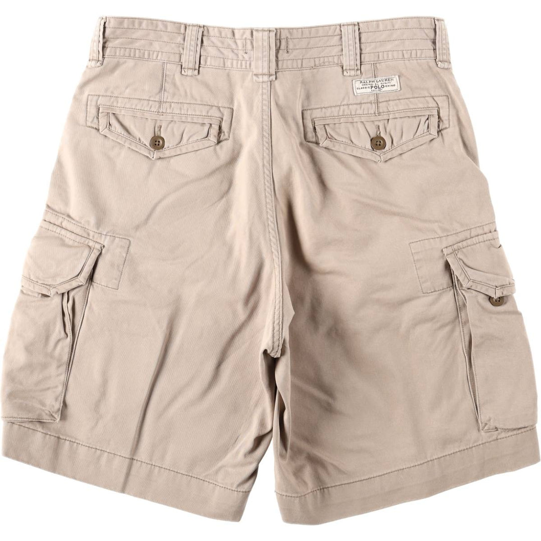 Ralph Lauren POLO RALPH LAUREN cargo shorts, men's size W35 cotton Beige type Vintage Second Hand