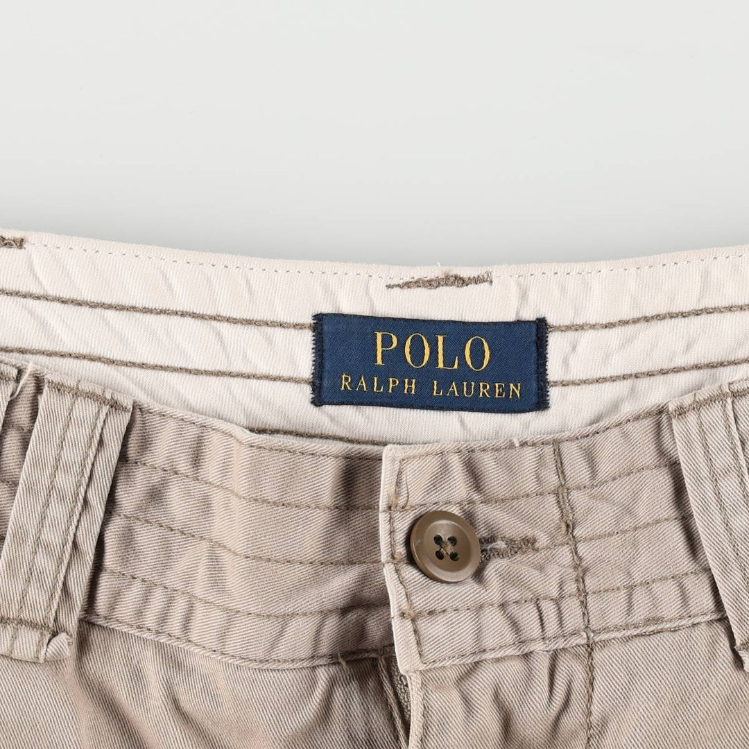 Ralph Lauren POLO RALPH LAUREN cargo shorts, men's size W35 cotton Beige type Vintage Second Hand