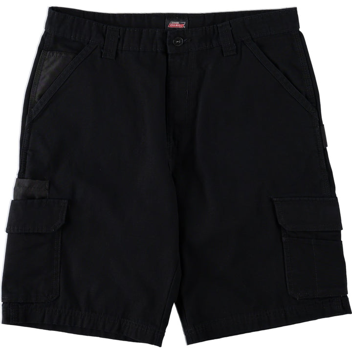 Dickies painter shorts, half pants, cargo pants, men's size W34 (approx.) cotton black type Vintage Second Hand