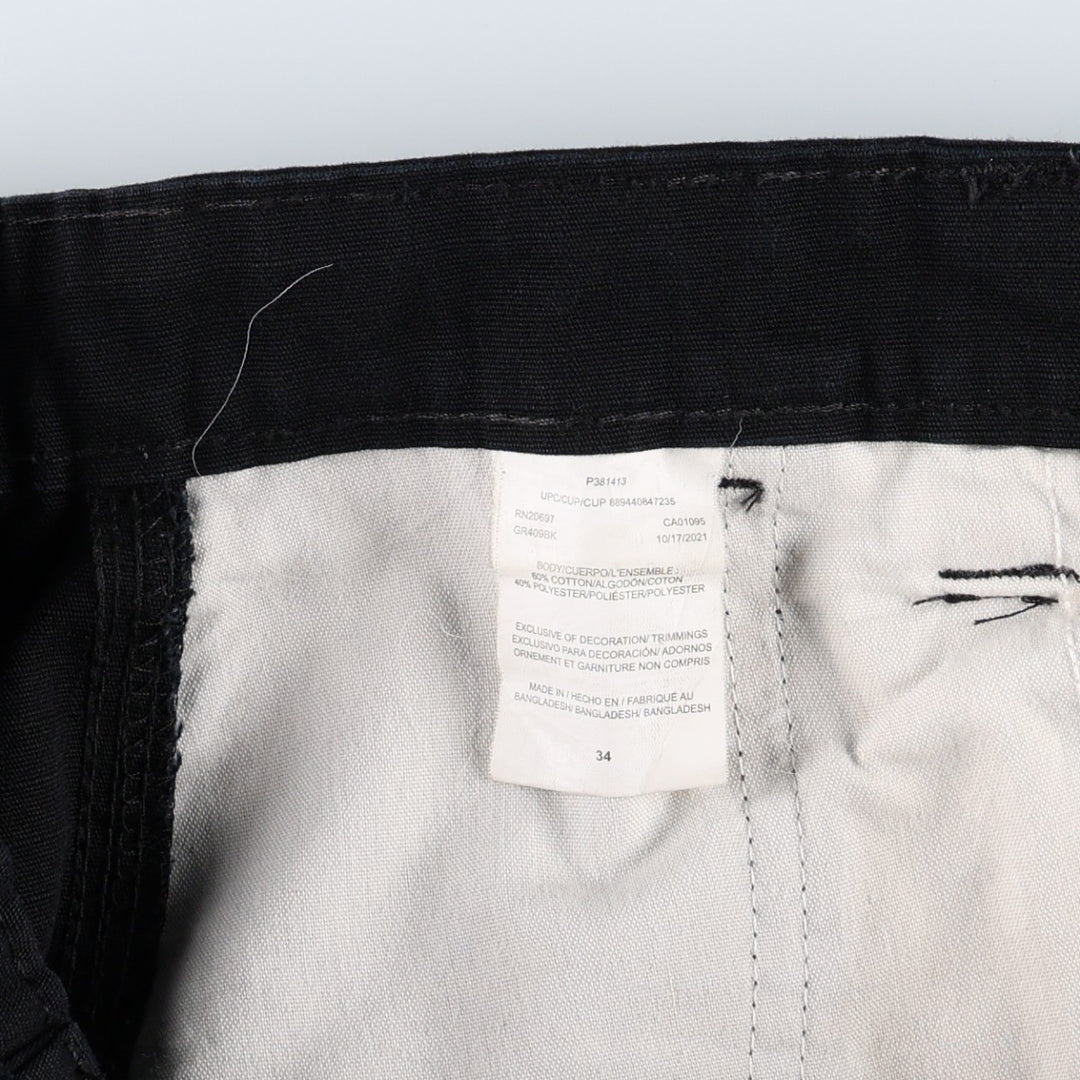 Dickies painter shorts, half pants, cargo pants, men's size W34 (approx.) cotton black type Vintage Second Hand