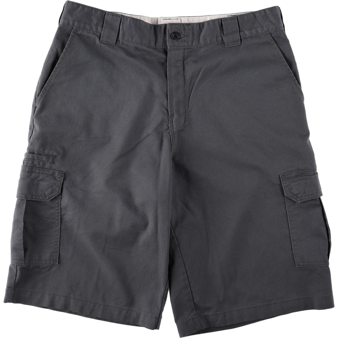 Dickies FLEX Relaxed Fit Cargo Shorts, Men's, W36 equivalent polyester Charcoal Vintage Second Hand