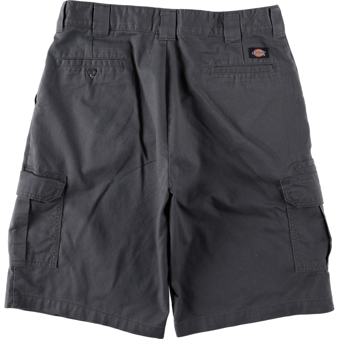 Dickies FLEX Relaxed Fit Cargo Shorts, Men's, W36 equivalent polyester Charcoal Vintage Second Hand