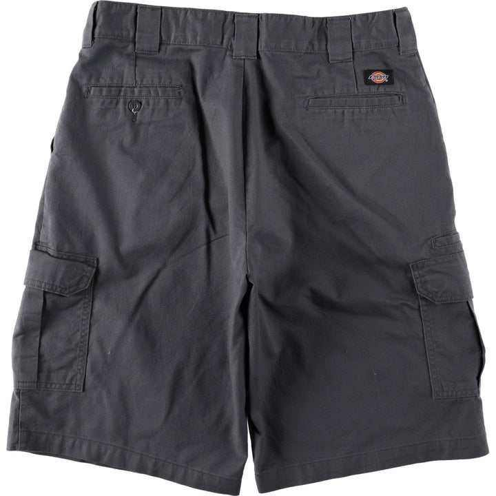 Dickies FLEX Relaxed Fit Cargo Shorts, Men's, W36 equivalent polyester Charcoal Vintage Second Hand
