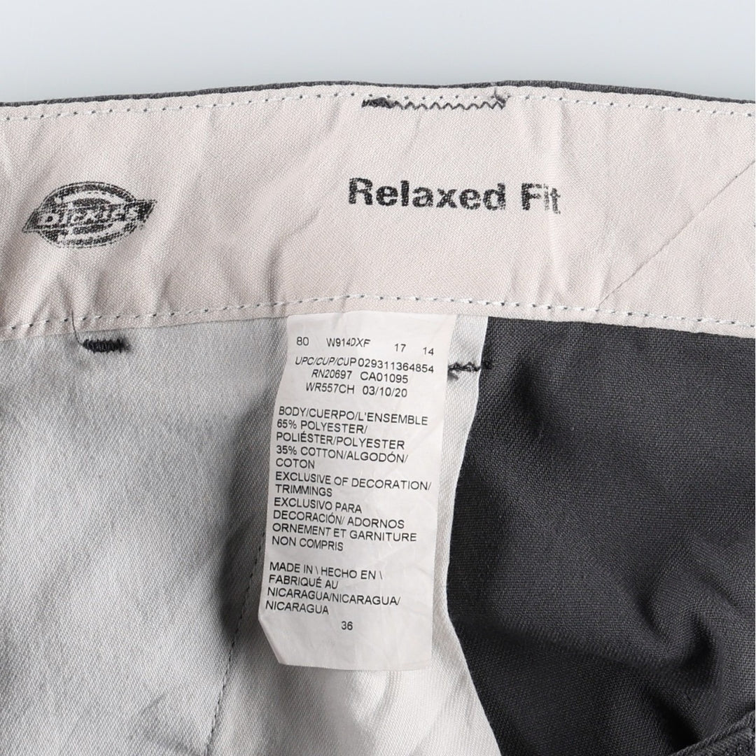 Dickies FLEX Relaxed Fit Cargo Shorts, Men's, W36 equivalent polyester Charcoal Vintage Second Hand