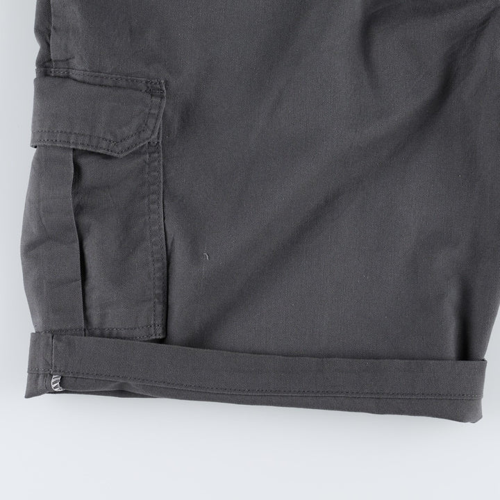 Dickies FLEX Relaxed Fit Cargo Shorts, Men's, W36 equivalent polyester Charcoal Vintage Second Hand