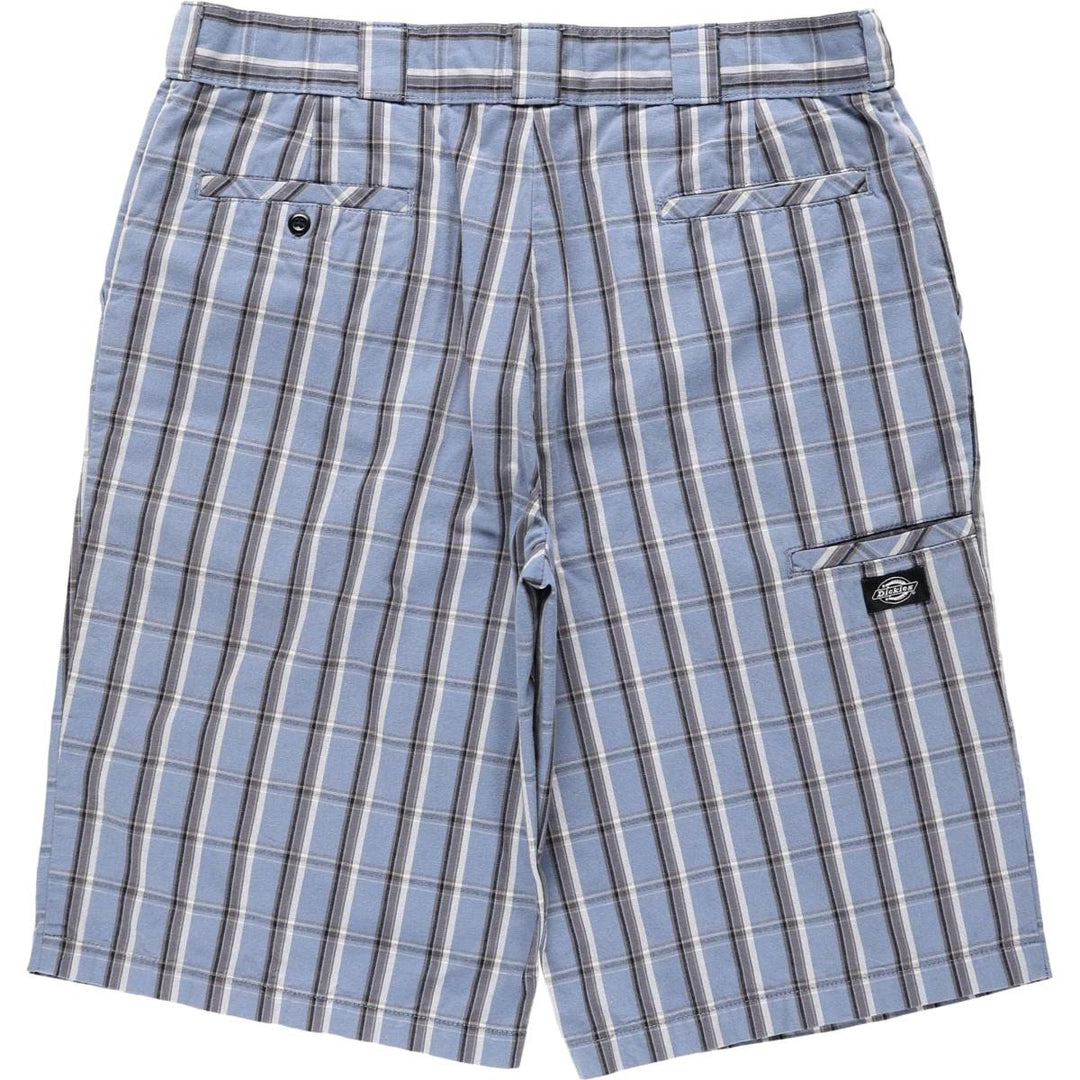 Dickies Regular Fit Check Pattern Work Shorts (Men's W37 equivalent) cotton Blue type light blue Vintage Second Hand