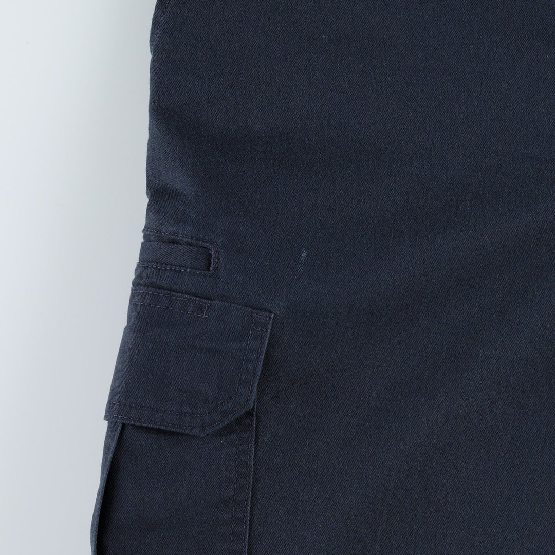 Dickies Regular Fit Cargo Shorts (Men's size W37 equivalent) polyester navy blue type Vintage Second Hand