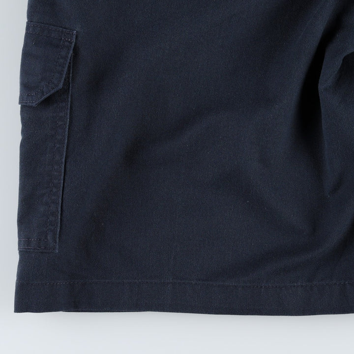 Dickies Regular Fit Cargo Shorts (Men's size W37 equivalent) polyester navy blue type Vintage Second Hand