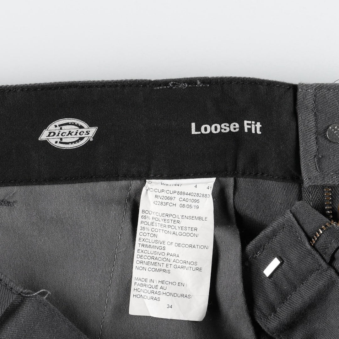 Dickies Loose Fit Work Shorts, Half Pants, Men's, W33 equivalent polyester gray type Vintage Second Hand