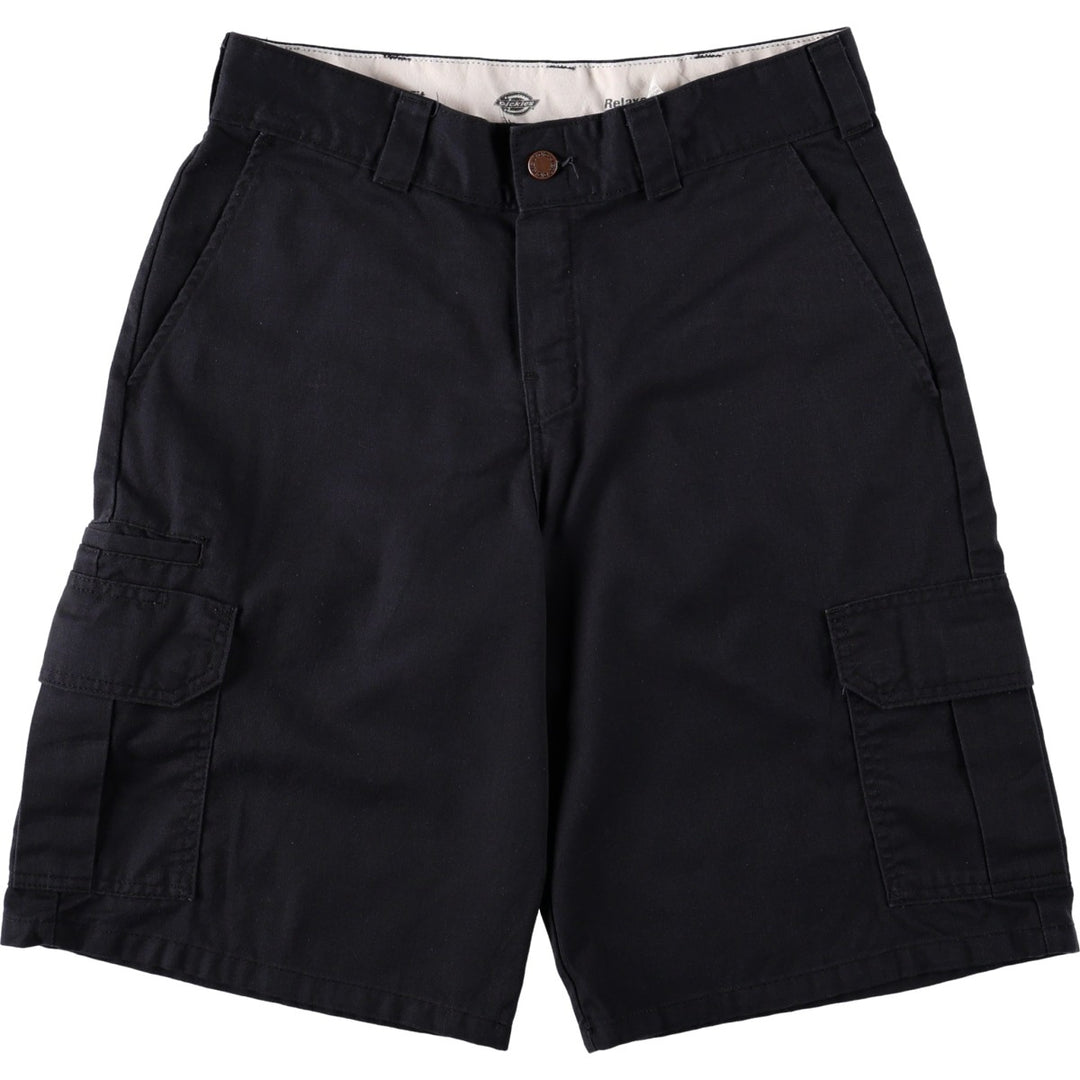 Dickies Relaxed Fit Cargo Shorts (Men's, equivalent to W32) polyester black type Vintage Second Hand