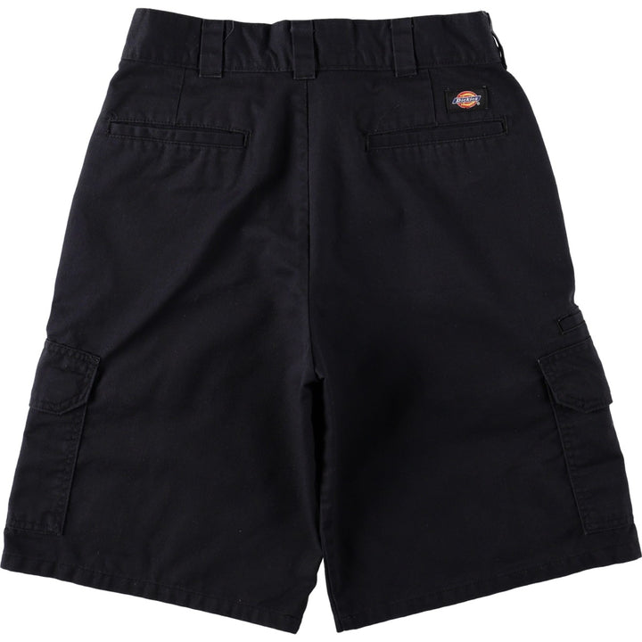 Dickies Relaxed Fit Cargo Shorts (Men's, equivalent to W32) polyester black type Vintage Second Hand