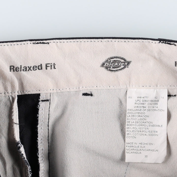 Dickies Relaxed Fit Cargo Shorts (Men's, equivalent to W32) polyester black type Vintage Second Hand