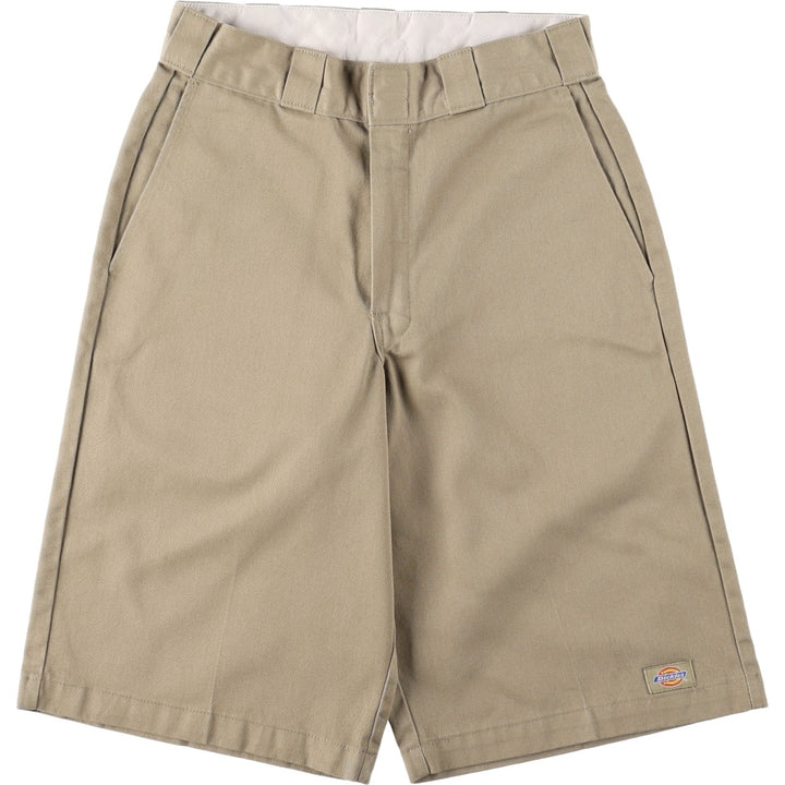 Dickies work shorts, men's size W28 (approx.) polyester Beige type Vintage Second Hand