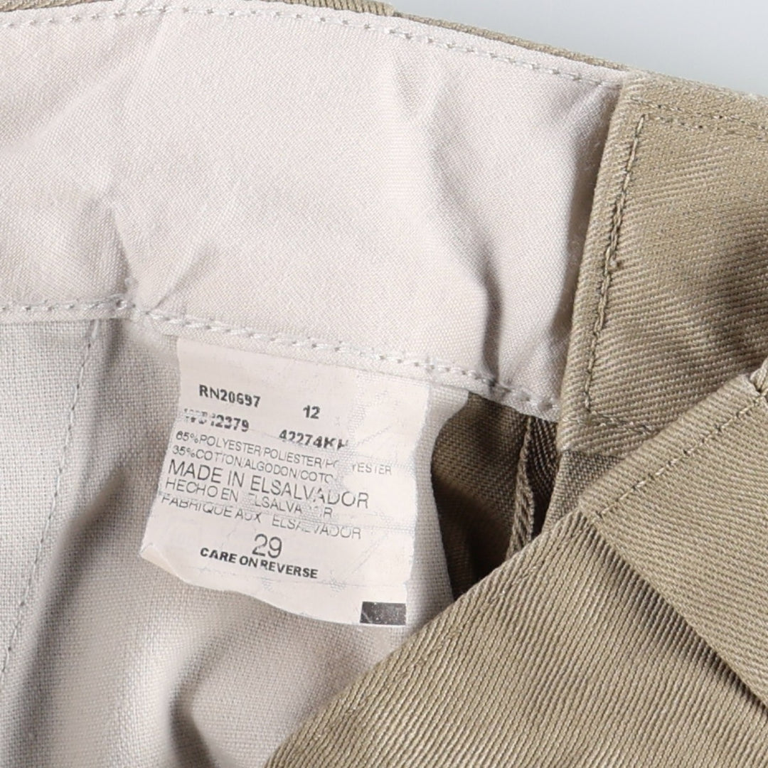 Dickies work shorts, men's size W28 (approx.) polyester Beige type Vintage Second Hand