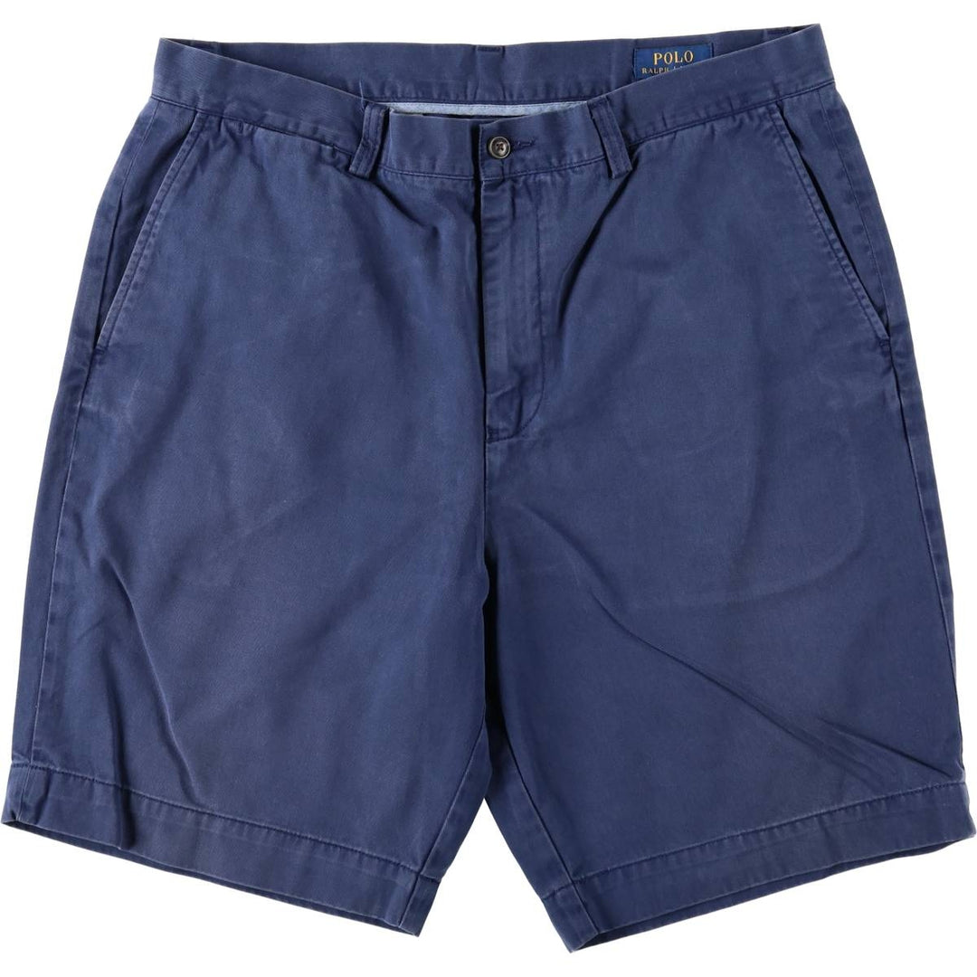 Ralph Lauren POLO RALPH LAUREN CLASSIC FIT 9" Chino Shorts (Men's size W36 equivalent) cotton navy blue type Vintage Second Hand