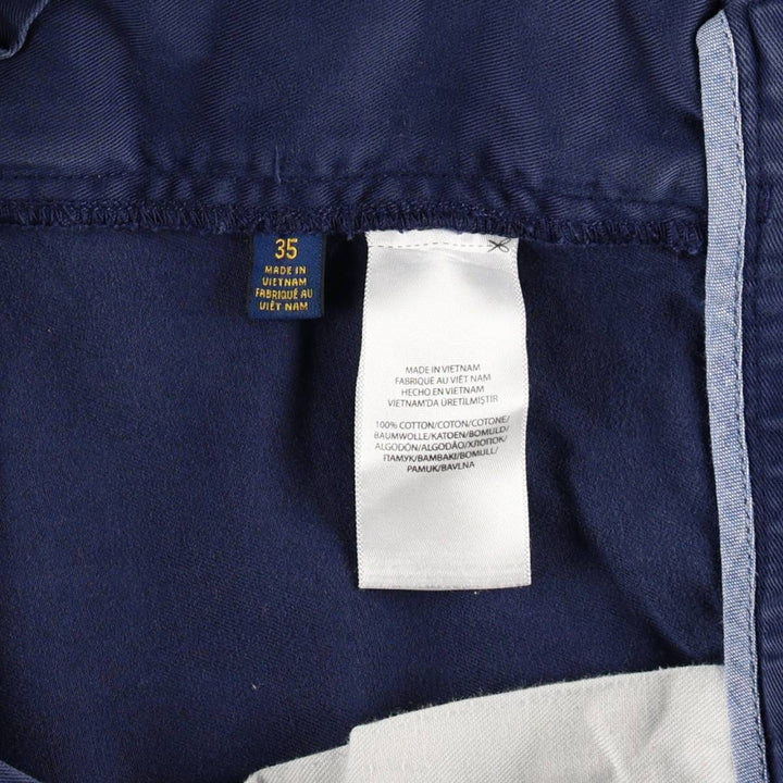 Ralph Lauren POLO RALPH LAUREN CLASSIC FIT 9" Chino Shorts (Men's size W36 equivalent) cotton navy blue type Vintage Second Hand