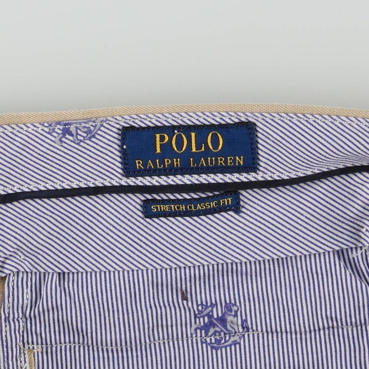 Ralph Lauren POLO RALPH LAUREN STRETCH CLASSIC FIT Chino Shorts (Men's W37 equivalent) cotton Beige type Vintage Second Hand