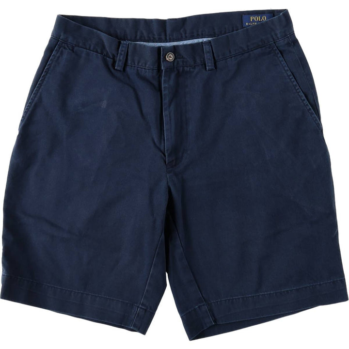 Ralph Lauren POLO RALPH LAUREN CLASSIC FIT 9" Chino Shorts (Men's size W33 equivalent) cotton navy blue type Vintage Second Hand