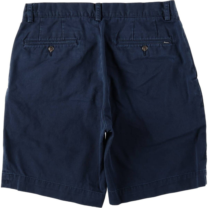 Ralph Lauren POLO RALPH LAUREN CLASSIC FIT 9" Chino Shorts (Men's size W33 equivalent) cotton navy blue type Vintage Second Hand