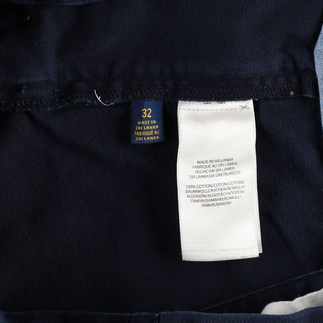 Ralph Lauren POLO RALPH LAUREN CLASSIC FIT 9" Chino Shorts (Men's size W33 equivalent) cotton navy blue type Vintage Second Hand
