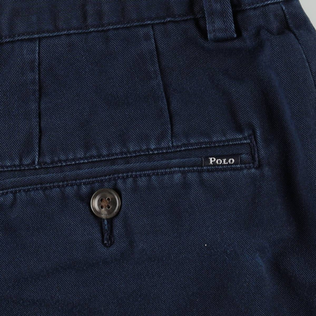 Ralph Lauren POLO RALPH LAUREN CLASSIC FIT 9" Chino Shorts (Men's size W33 equivalent) cotton navy blue type Vintage Second Hand