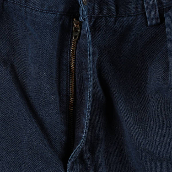 Ralph Lauren POLO RALPH LAUREN CLASSIC FIT 9" Two-Pleat Chino Shorts (Men's W36 equivalent) cotton navy blue type Vintage Second Hand