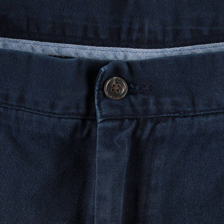 Ralph Lauren POLO RALPH LAUREN CLASSIC FIT 9" Two-Pleat Chino Shorts (Men's W36 equivalent) cotton navy blue type Vintage Second Hand