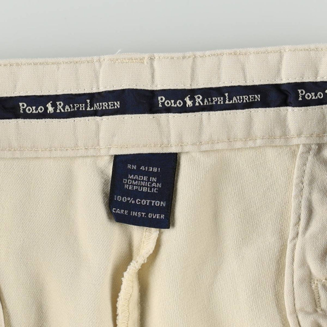 Ralph Lauren Polo Ralph Lauren Two-pleat Chino Shorts, Men's Size W31 cotton Beige type Vintage Second Hand