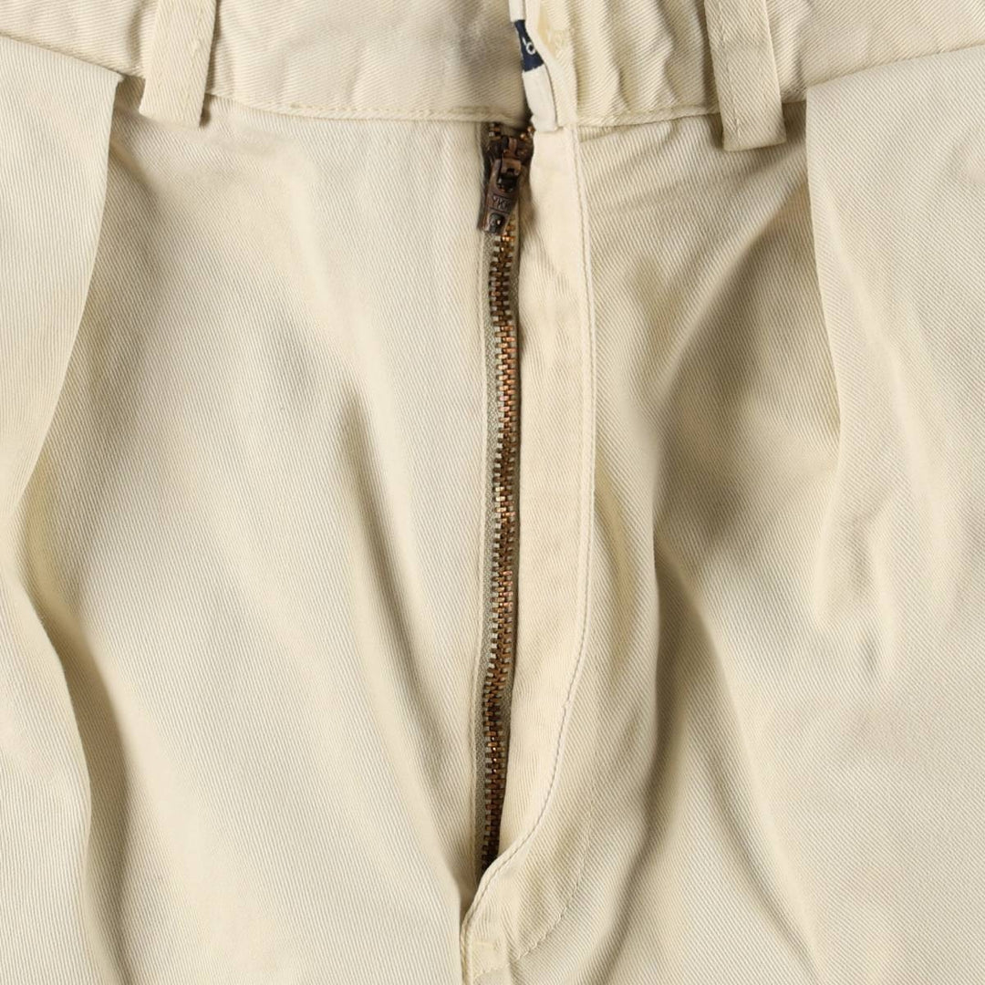 Ralph Lauren Polo Ralph Lauren Two-pleat Chino Shorts, Men's Size W31 cotton Beige type Vintage Second Hand