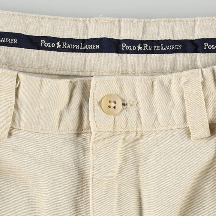 Ralph Lauren Polo Ralph Lauren Two-pleat Chino Shorts, Men's Size W31 cotton Beige type Vintage Second Hand