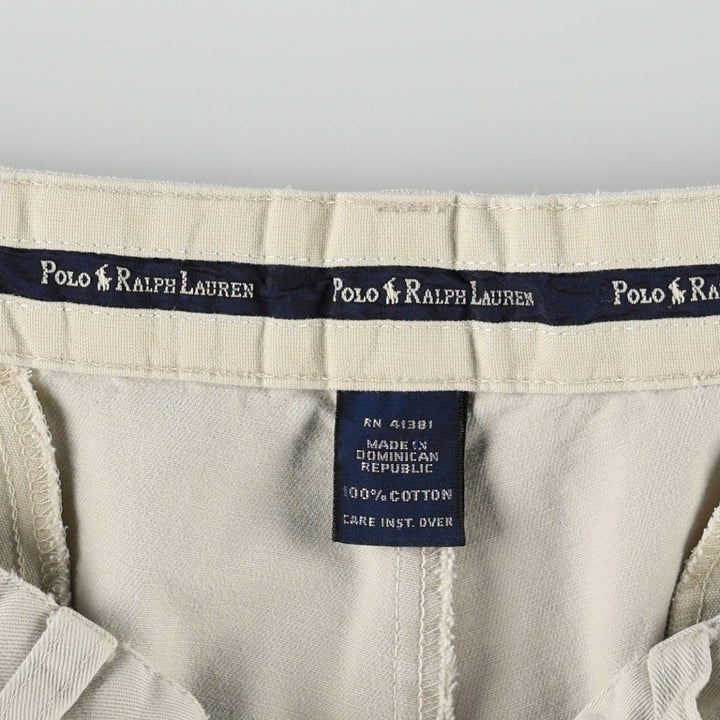 Ralph Lauren Polo Ralph Lauren Two-pleat Chino Shorts, Men's Size W34 cotton Beige type Vintage Second Hand