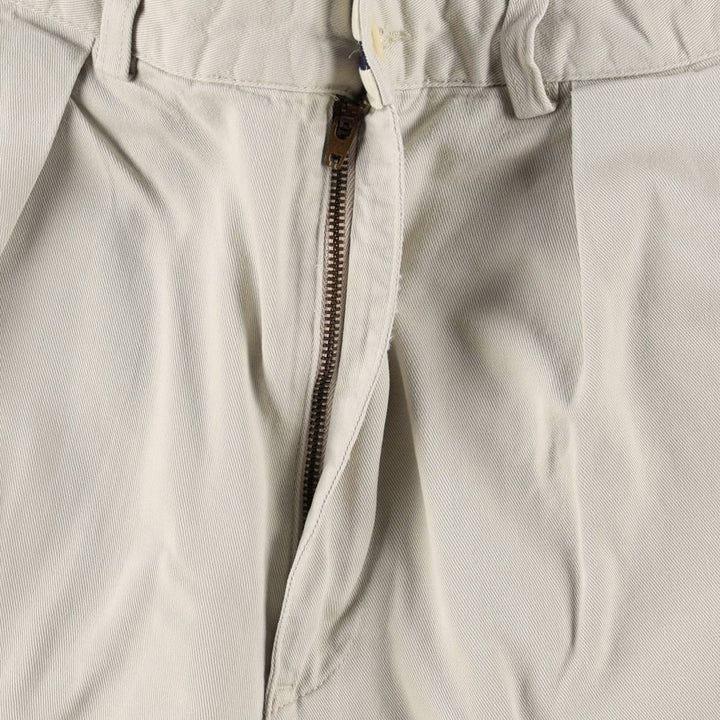 Ralph Lauren Polo Ralph Lauren Two-pleat Chino Shorts, Men's Size W34 cotton Beige type Vintage Second Hand
