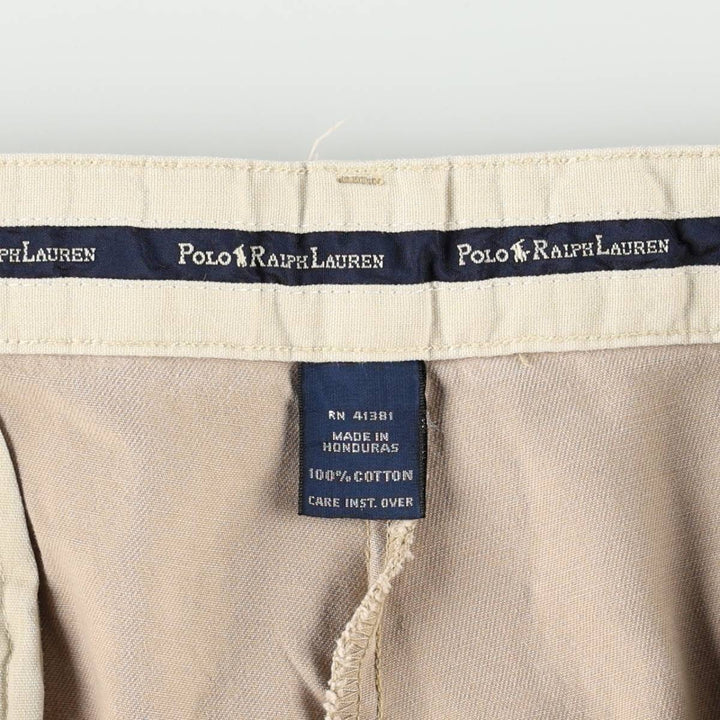 Ralph Lauren Polo Ralph Lauren Two-pleat Chino Shorts, Men's Size W36 cotton Beige type Vintage Second Hand