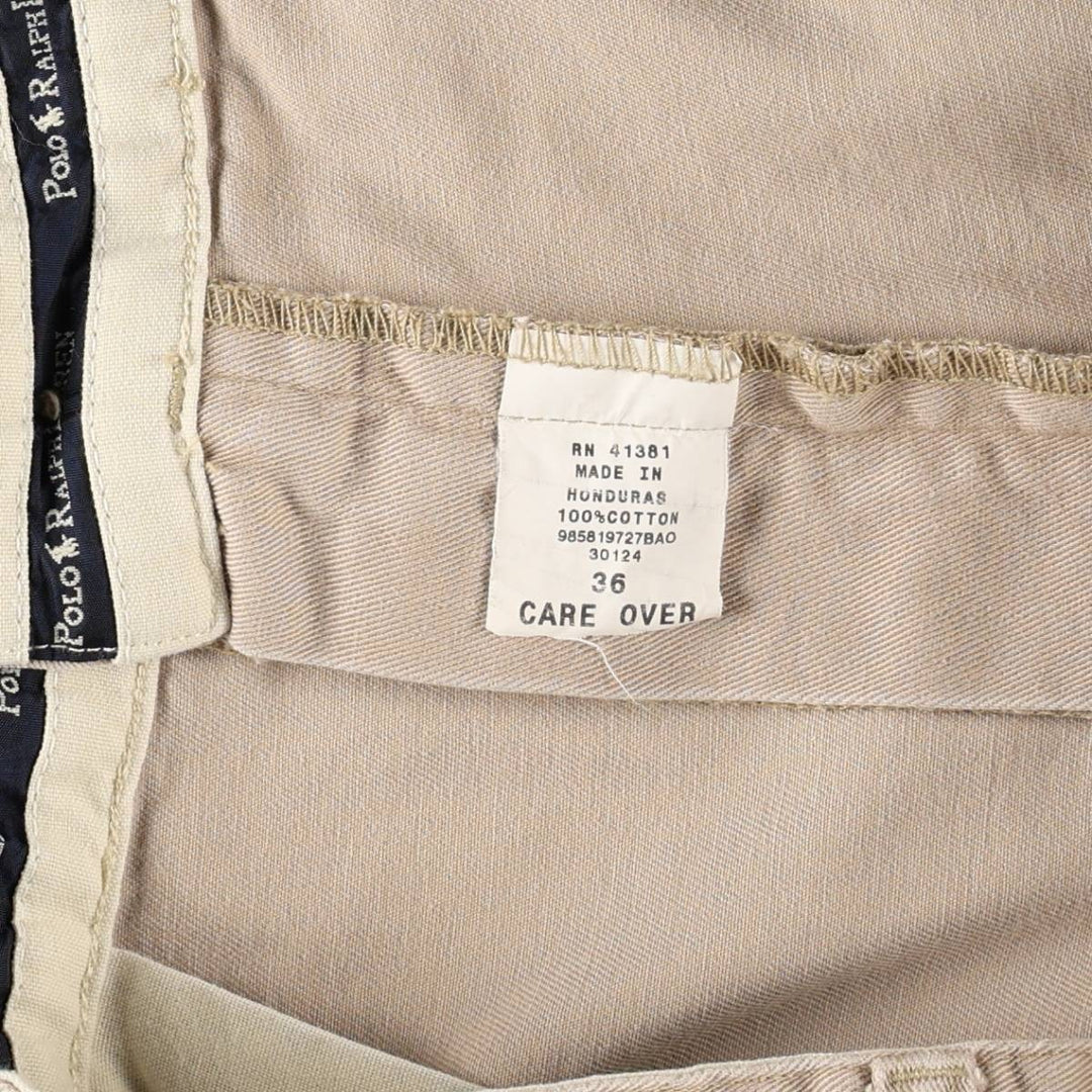 Ralph Lauren Polo Ralph Lauren Two-pleat Chino Shorts, Men's Size W36 cotton Beige type Vintage Second Hand