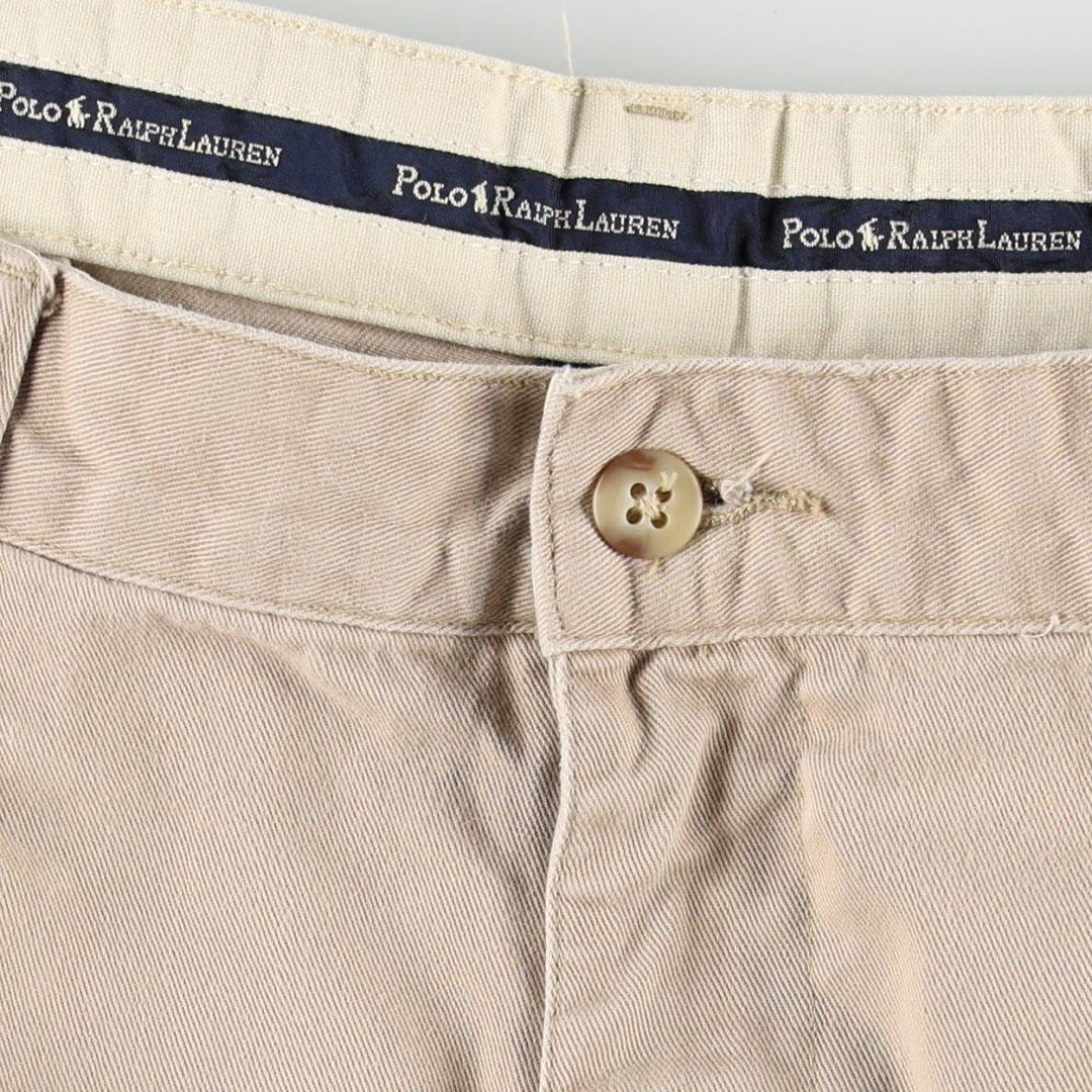 Ralph Lauren Polo Ralph Lauren Two-pleat Chino Shorts, Men's Size W36 cotton Beige type Vintage Second Hand