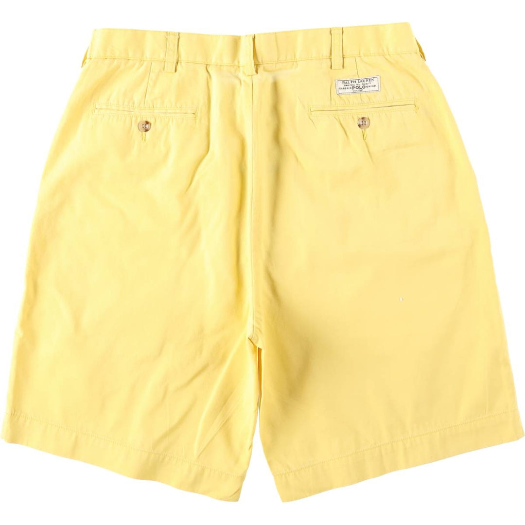 Ralph Lauren POLO by Ralph Lauren Chino Shorts Shorts Men's W34 equivalent cotton yellow type Vintage Second Hand