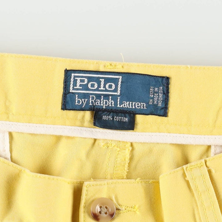 Ralph Lauren POLO by Ralph Lauren Chino Shorts Shorts Men's W34 equivalent cotton yellow type Vintage Second Hand