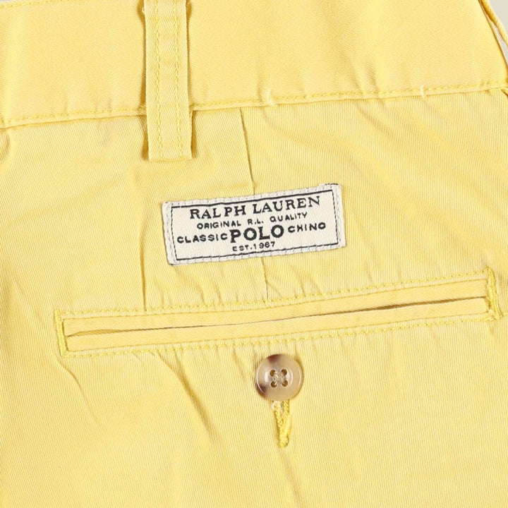 Ralph Lauren POLO by Ralph Lauren Chino Shorts Shorts Men's W34 equivalent cotton yellow type Vintage Second Hand