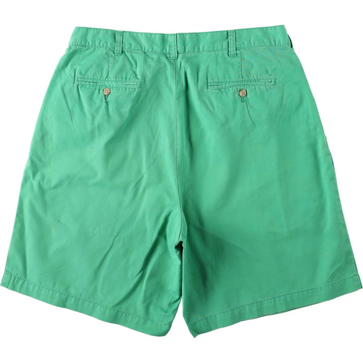 Ralph Lauren POLO by Ralph Lauren TYLER SHORT Two-pleat chino shorts, short pants, men's w35 equivalent cotton green type Vintage Second Hand