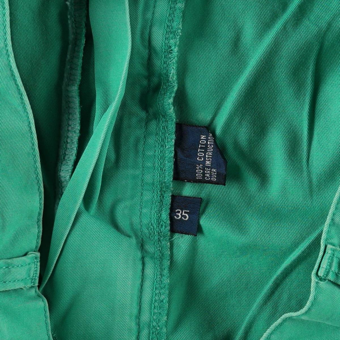 Ralph Lauren POLO by Ralph Lauren TYLER SHORT Two-pleat chino shorts, short pants, men's w35 equivalent cotton green type Vintage Second Hand