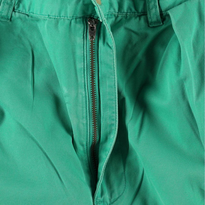 Ralph Lauren POLO by Ralph Lauren TYLER SHORT Two-pleat chino shorts, short pants, men's w35 equivalent cotton green type Vintage Second Hand