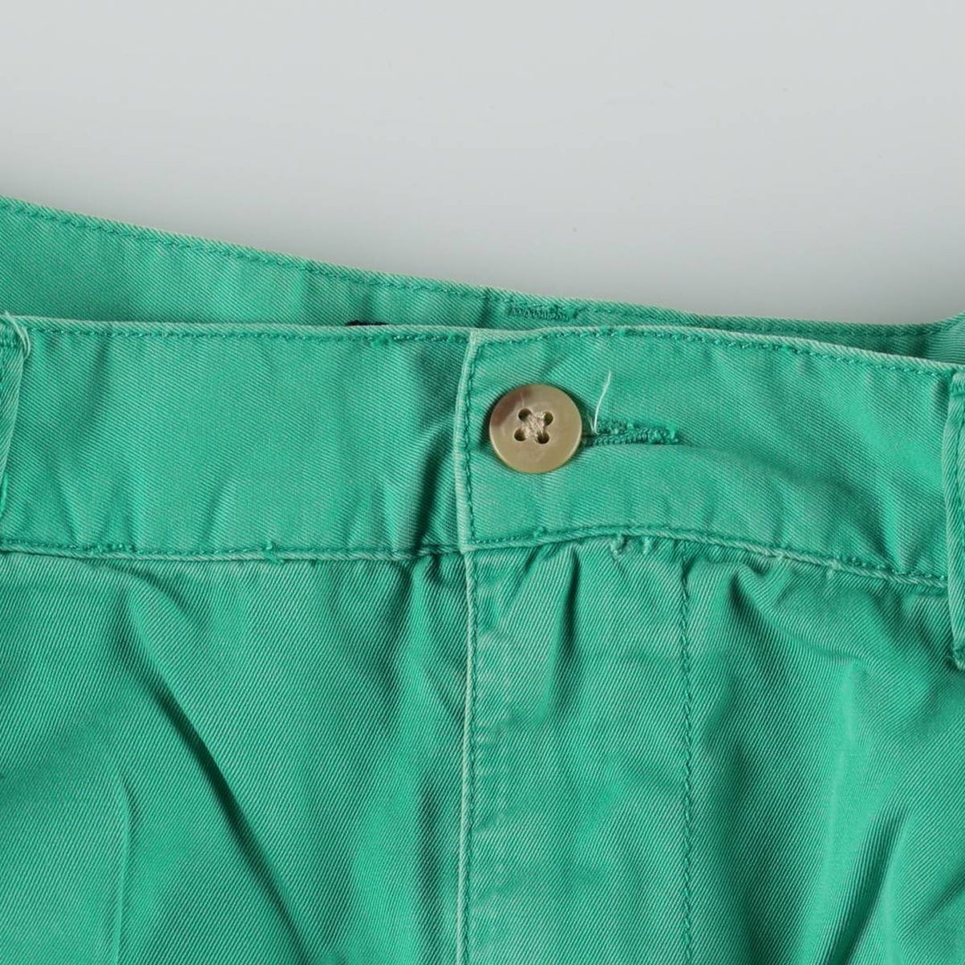Ralph Lauren POLO by Ralph Lauren TYLER SHORT Two-pleat chino shorts, short pants, men's w35 equivalent cotton green type Vintage Second Hand