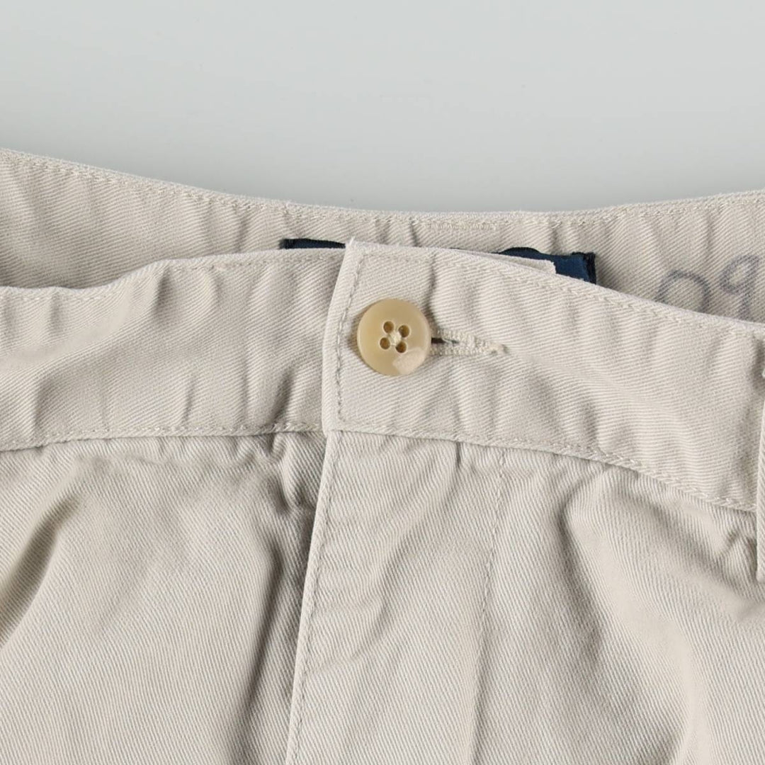 Ralph Lauren POLO by Ralph Lauren ANDREW SHORT Two-pleat chino shorts, short pants, men's size W35 cotton Beige type Vintage Second Hand