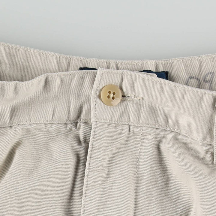 Ralph Lauren POLO by Ralph Lauren ANDREW SHORT Two-pleat chino shorts, short pants, men's size W35 cotton Beige type Vintage Second Hand